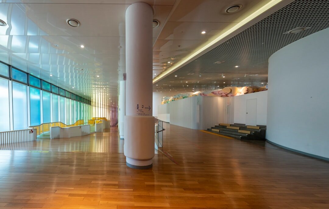 Bright reception area of a modern software company office